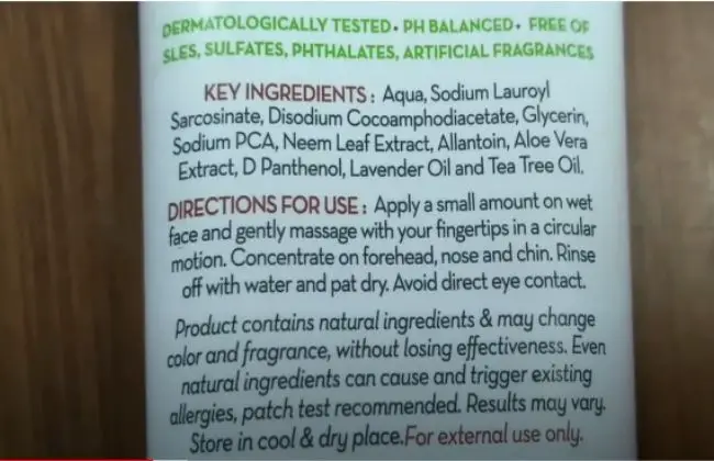 Mamaearth tea tree face wash for acne and pimples