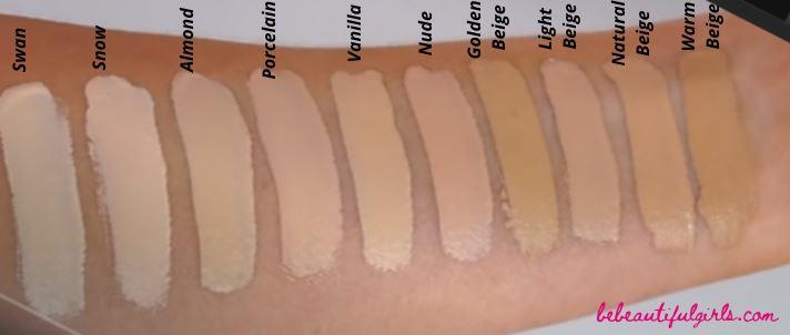 Too Faced Born This Way Foundation Swatches