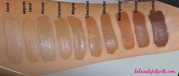 Too Faced Born This Way Foundation Swatches