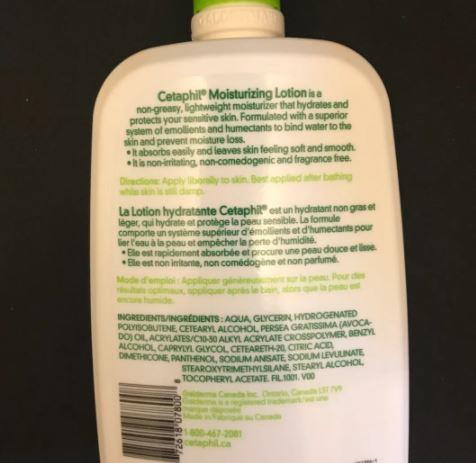 Cetaphil Moisturizing Lotion ingredients