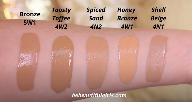 Estee Lauder double wear stay in place foundation Swatches
