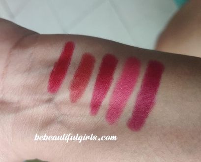 Renee Fab 5 in 1 Lipstick swatches