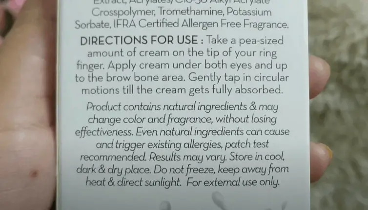 Mamaearth Bye Bye Dark Circles Cream