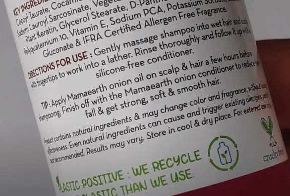 mamaearth onion shampoo