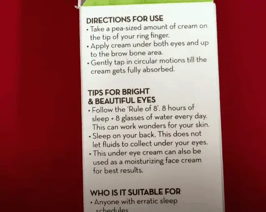 Mamaearth Under Eye Cream Review