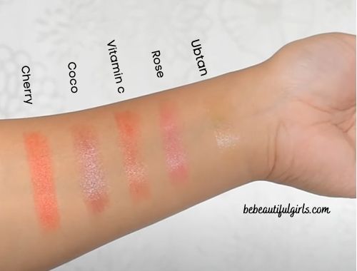 Mamaearth tinted lip balm Swatches