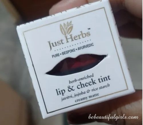 Just Herbs Lip and Cheek tint Review