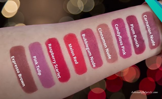 Mamaearth Moisture Matte Longstay Lipstick Review Swatches Of All